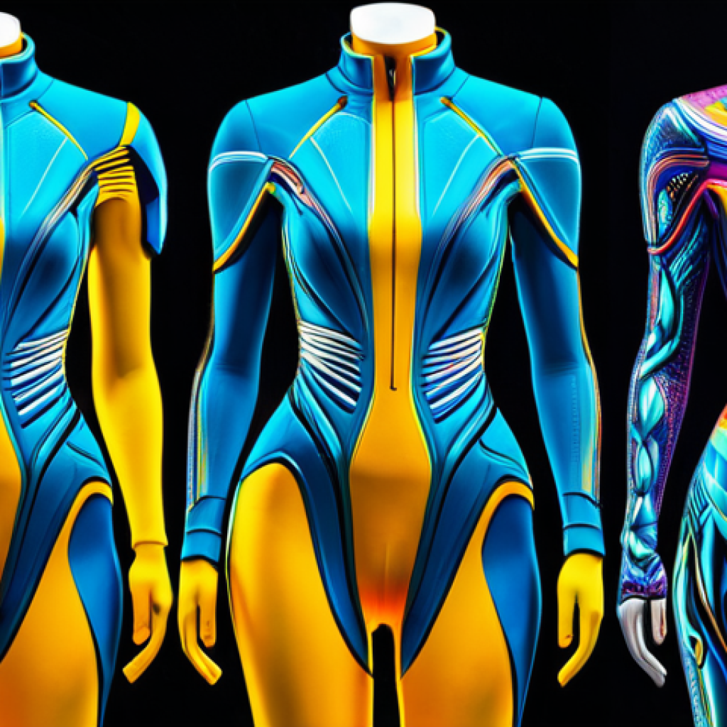 NFT 패션 아트의 진화 과정 - **Digital Fashion Revolution:** "Abstract digital artwork representing a fashion revolution, NFTs tr...