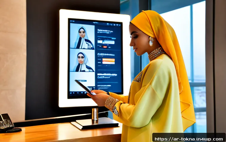 NFT 패션 아트워크의 커스터마이징 방법 - Photorealistic luxury fashion customization studio in Dubai, Arab female designer wearing elegant mo...