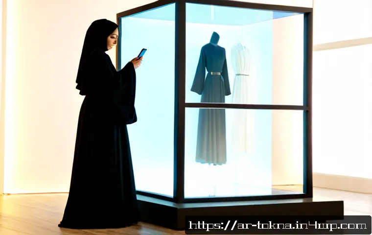디지털 패션 NFT의 마케팅 전략 - Photorealistic luxury digital fashion marketing scene in a contemporary Dubai creative studio, elega...